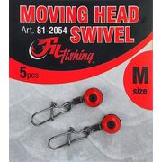 VARTEJ CU MARGEA CULISANT FILFISHING MOVING HEAD SWIVEL  S / 5 BUC / PLIC 