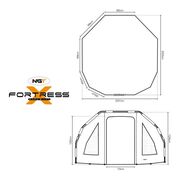 CORT NGT FORTRESS 2 PERSOANE CU STREASINA  230 x 260 x 140 CM. 
