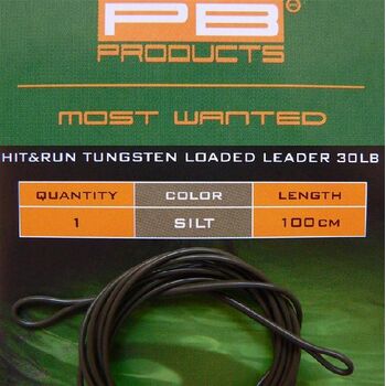 PB HIT - RUN  TUNGSTEN LOADED LEADER 30LB SILT