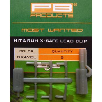 PB HIT - RUN  X-SAFE LEAD CLIP  GRAVEL