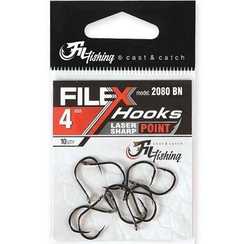 Carlige Filfishing 2080 Black Nickel cu Ochet  Nr 8 /10 Buc / Plic