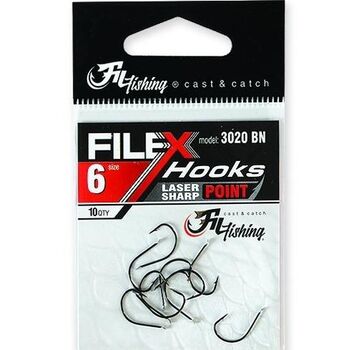 Carlige Filfishing 3020 Black Nickel cu Paleta  Nr 12  /10 Buc / Plic