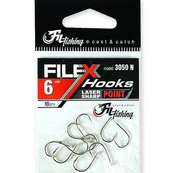 Carlige Filfishing 3050  Nickel cu Paleta  Nr 10  /10 Buc / Plic