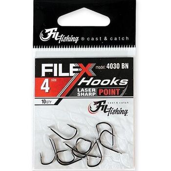 Carlige Filfishing 4030 Black Nickel cu Paleta  Nr 10 /10 Buc / Plic