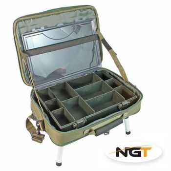 NGT BOX CASE TACKLE BAG WITH BIVVY TABLE