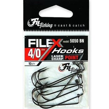 CARLIGE FILFISHING JIG NR 1/0 BLACK NICKEL  10 BUC / PLIC 