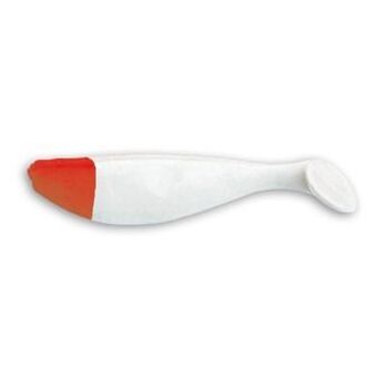 DELALANDE SHAD 7.5cm  Alb Cu Cap Rosu 4 Buc/Plic