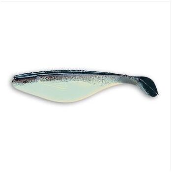 DELALANDE SHAD 7.5cm  Alb Spate Negru 4 Buc/Plic
