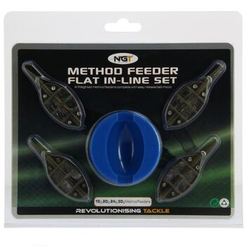 NGT METHOD FEEDER FLAT IN-LINE SET 4+1 (15,20,24,30gr + Matrita)