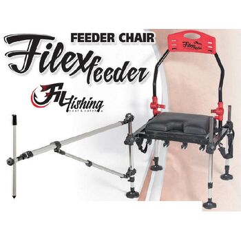 SCAUN FILFISHING FILEXFEEDER CU SUPORT TELESCOPIC + HUSA DE TRANSPORT 