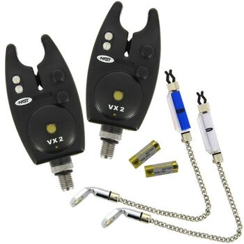 SET NGT 2 AVERTIZORI VX2 CU BATERIE + 2 SWINGERI CU LANT  IN BLISTER