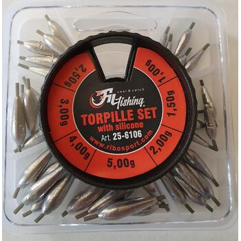 SET PLUMBI CULISANTI CU SILICON  FILFISHING 7 COMPARTIMENTE  1.00 - 5.00 GR