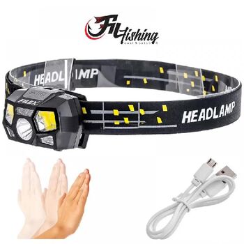 LANTERNA DE CAP REINCARCABILA CU  SENZOR  DE MISCARE FILEX HEADLAMP  120 LM