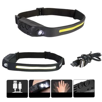 LANTERNE DE CAP FILEX MULTIFUNCTIONAL ,CU SENZOR DE MISCARE SI REINCARCABILA