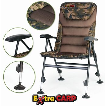 SCAUN EXTRA CARP MAXI CAMOU CHAIR / 110 KG