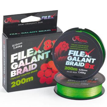 FILEX GALANT SPINNING X8 BRAID, 0.13MM/200M/ 7.4KG APPLE GREEN