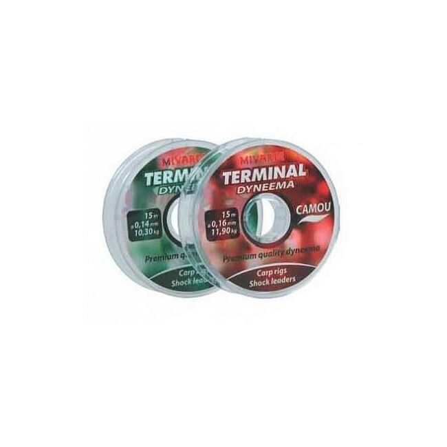 FIR TEXTIL TERMINAL DYNEEMA-GREEN 15m/0.18mm/12.60kg