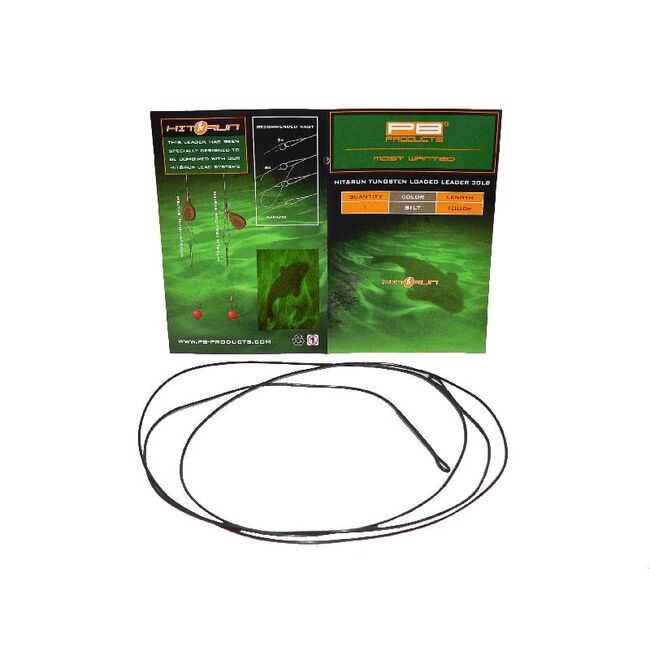 PB HIT - RUN  TUNGSTEN LOADED LEADER 30LB SILT