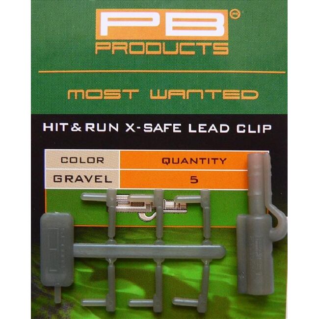 PB HIT - RUN  X-SAFE LEAD CLIP  GRAVEL
