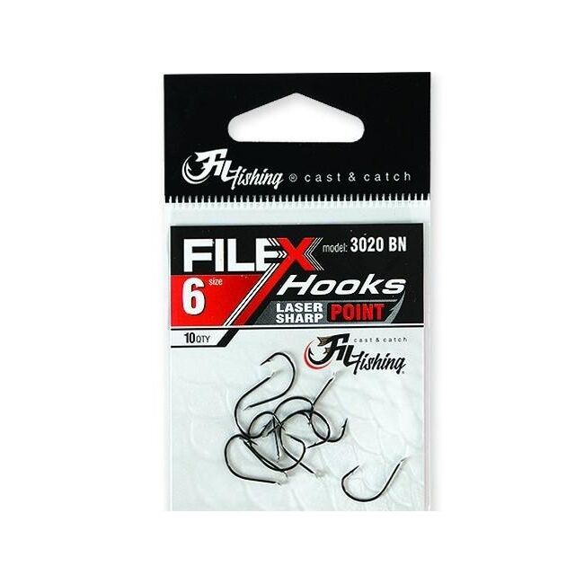 Carlige Filfishing 3020 Black Nickel cu Paleta  Nr 12  /10 Buc / Plic