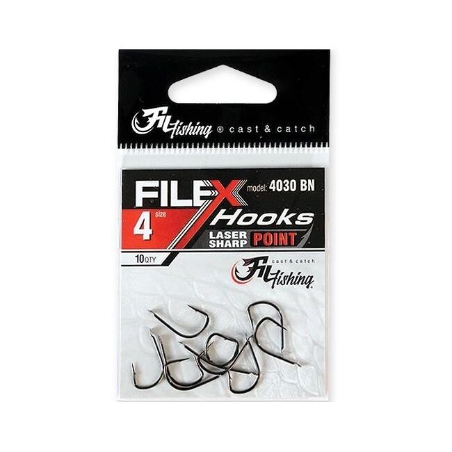 Carlige Filfishing 4030 Black Nickel cu Paleta  Nr 14 /10 Buc / Plic