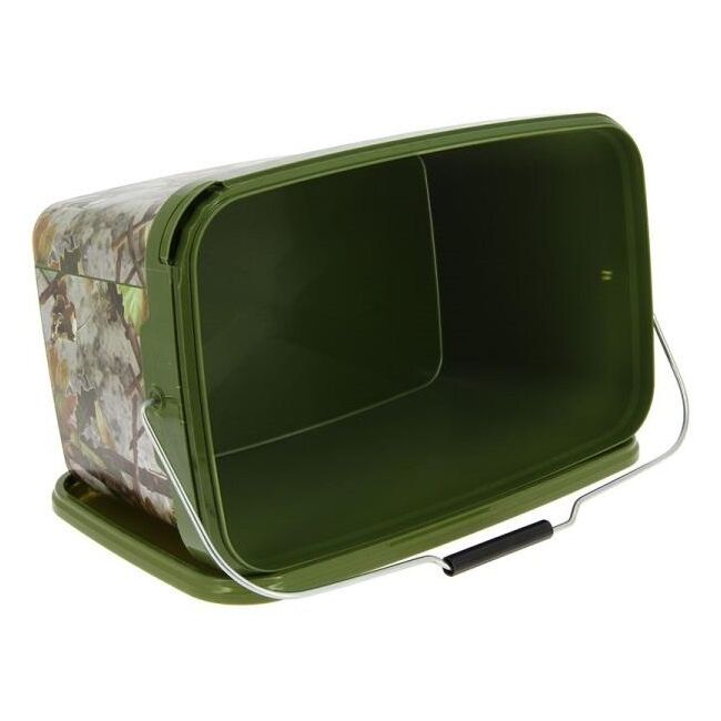 GALEATA NGT PATRATA CAMO 12.5 L CU CAPAC  SI CU MANER METALIC