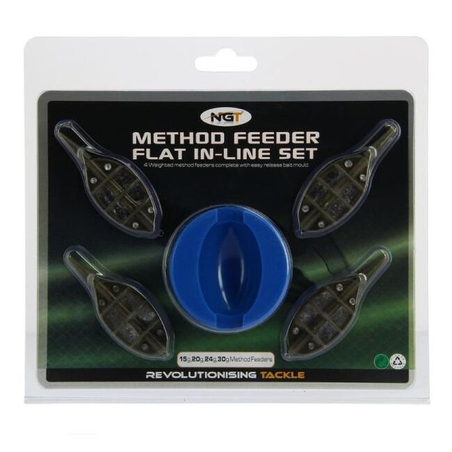 NGT METHOD FEEDER FLAT IN-LINE SET 4+1 (15,20,24,30gr + Matrita)