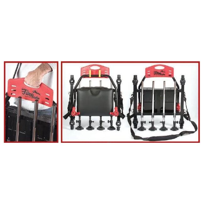 SCAUN FILFISHING FILEXFEEDER CU SUPORT TELESCOPIC + HUSA DE TRANSPORT 