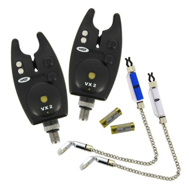 SET NGT 2 AVERTIZORI VX2 CU BATERIE + 2 SWINGERI CU LANT  IN BLISTER
