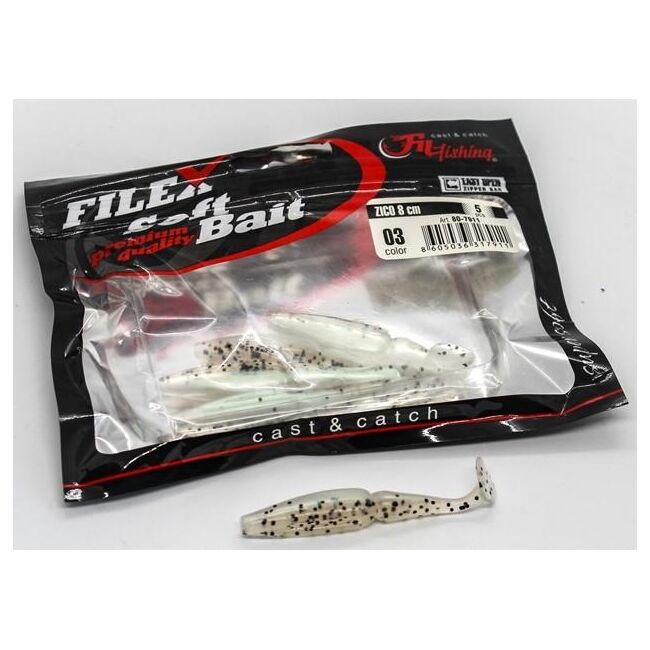 FILEX SHAD ZICO 03 / 8 CM / 5 BUC / PLIC