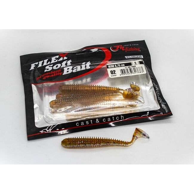 FILFISHING FILEX WORM SHAD HERO 02 / 8.75 CM / 5 BUC / PLIC