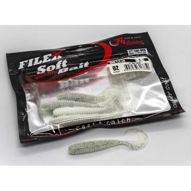 FILFISHING TWISTER  UNO  02 / 7,5 CM  / 5 BUC / PLIC