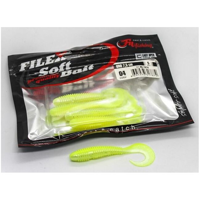 FILFISHING TWISTER  UNO  04  / 7,5 CM  / 5 BUC / PLIC