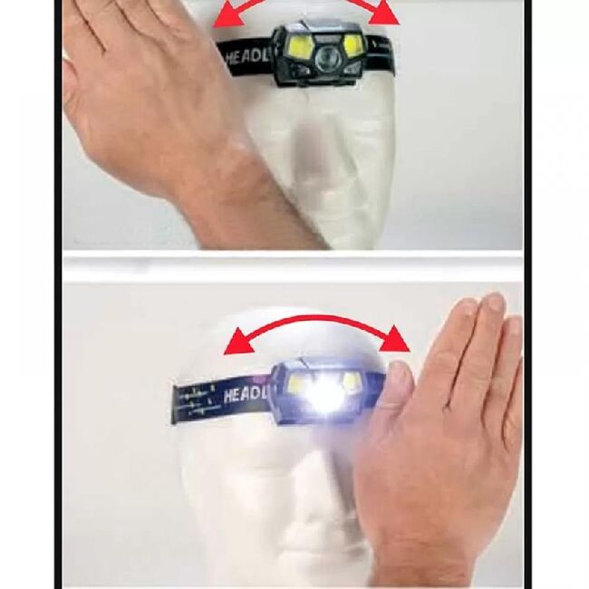LANTERNA DE CAP REINCARCABILA CU  SENZOR  DE MISCARE FILEX HEADLAMP  120 LM