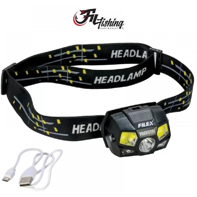 LANTERNA DE CAP REINCARCABILA CU  SENZOR  DE MISCARE FILEX HEADLAMP  120 LM