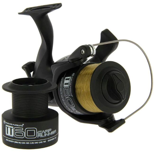 MULINETA ANGLING PURSUITS TT60 CU BAIT RUNNER , SI CU 4 RULMENTI